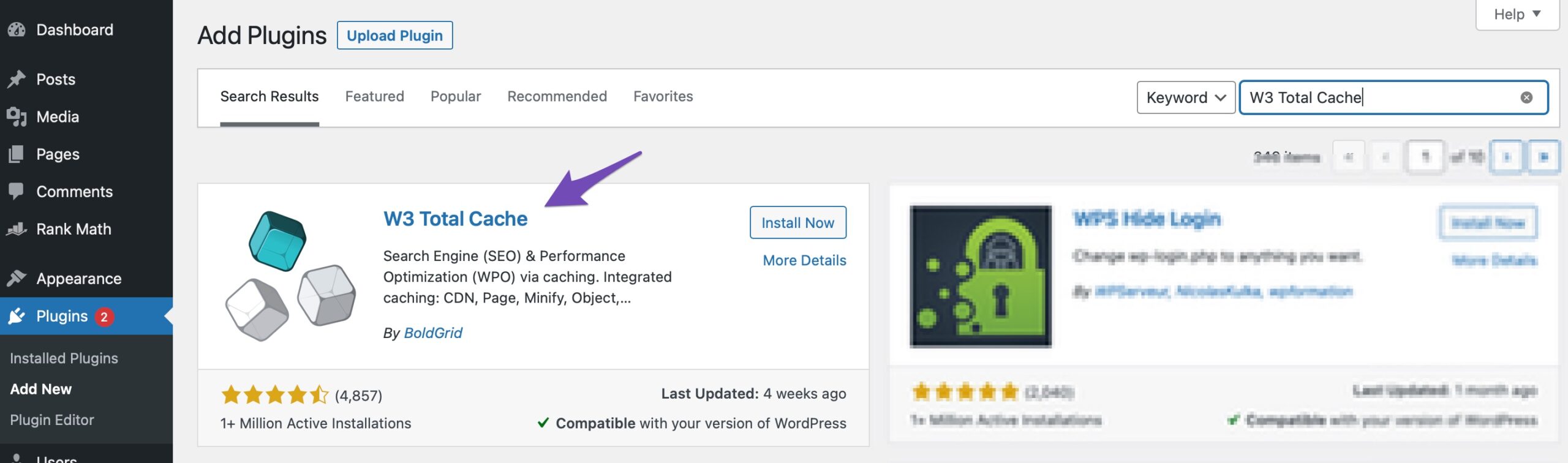 Install and activate W3 Total Cache plugin to add expires headers