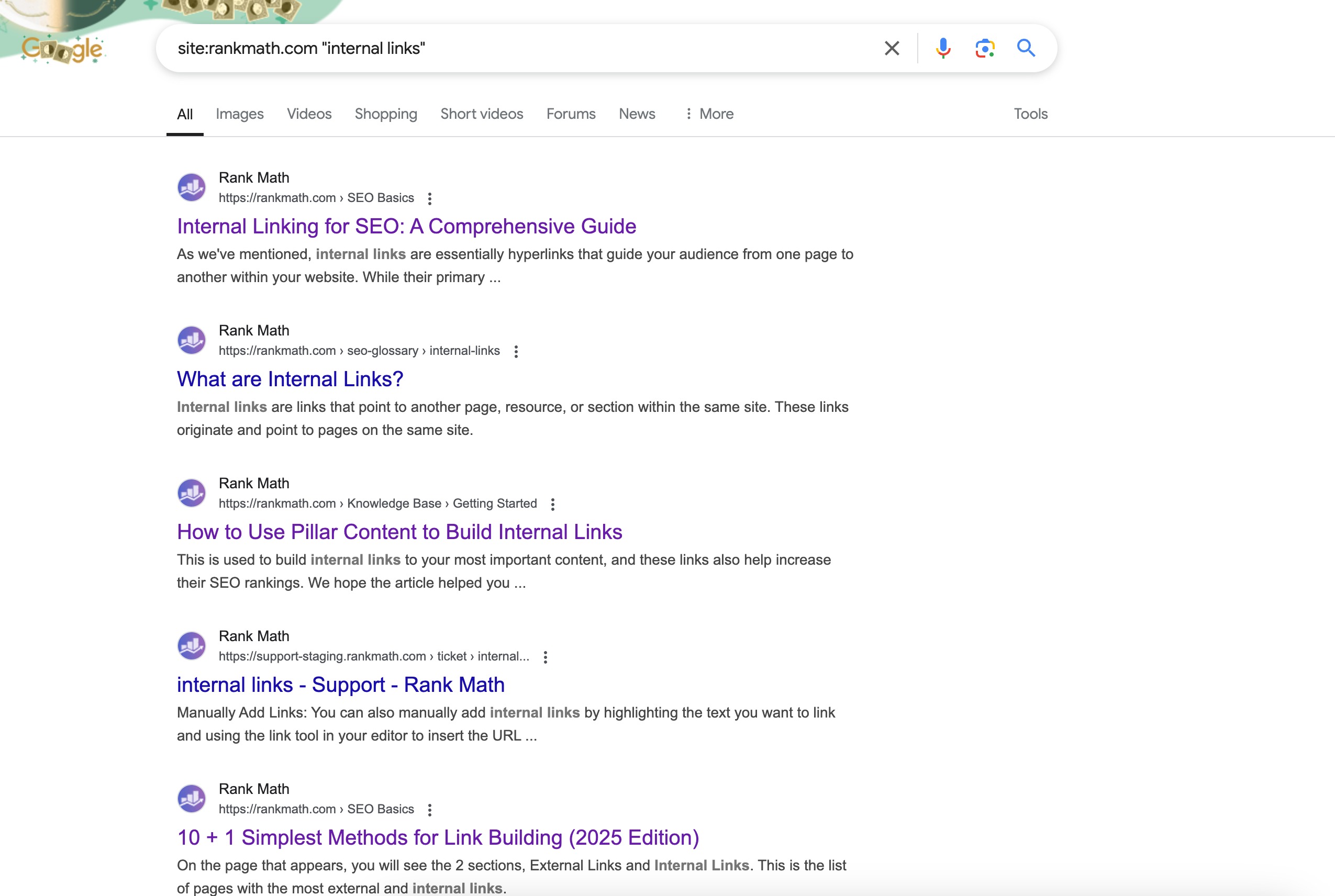 Internal link operator