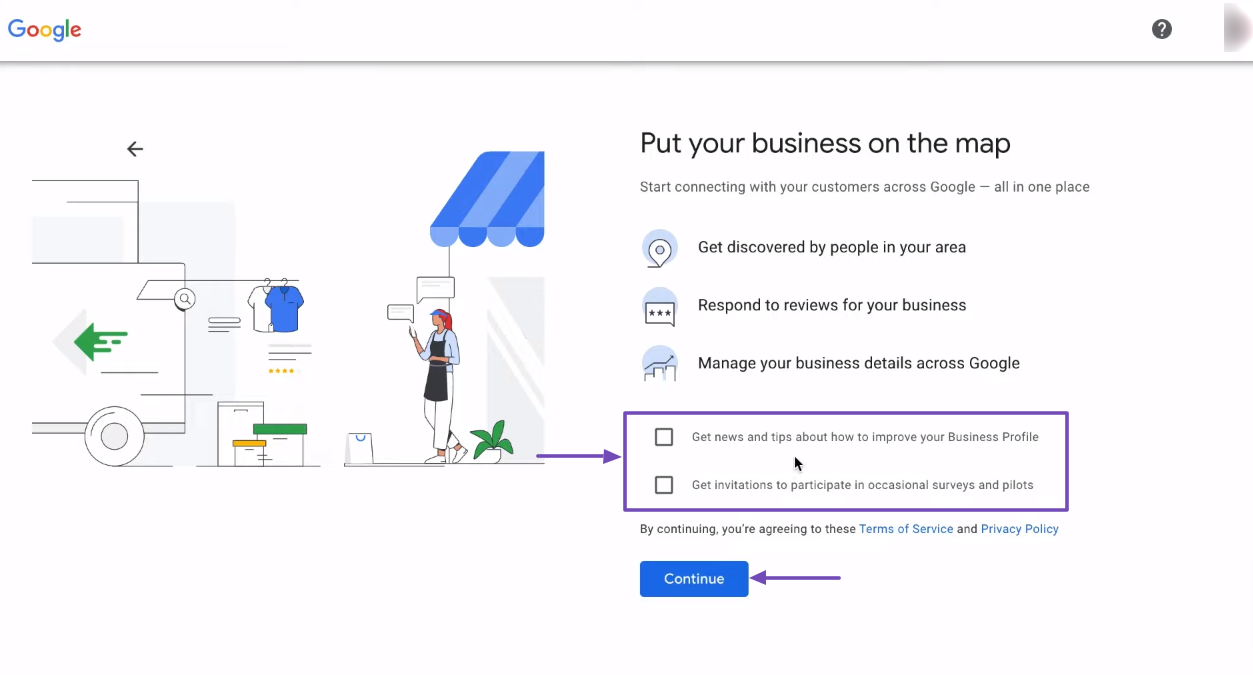 Select whether you want to receive news and participate in surveys