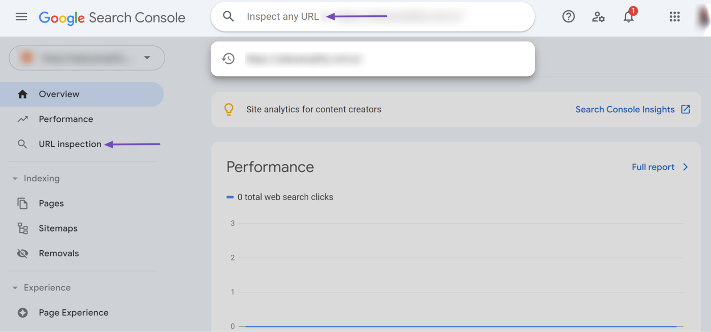 Overview of the URL Inspection tool